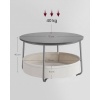 Afbeelding van VASAGLE LCT244G01 - Ronde salontafel met opbergruimte - stoffen mand - modern metalen frame