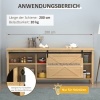 Afbeelding van HOMCOM Enkele schuifdeur set met looprail van staal voor houten deuren B81-034