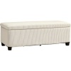 Afbeelding van HOMCOM Zitbank met Opbergruimte - Polyester, Staal - 112L x 42B x 40H cm - Beige