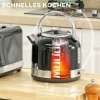Afbeelding van HOMCOM Waterkoker en Broodrooster Set Roestvrij staal Zwart 24,2L x 19,3B x 26,8H cm