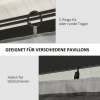 Afbeelding van Outsunny - Zijwanden voor 3x3m Paviljoenen - Polyester - Grijs
