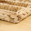 Afbeelding van HOMCOM Opbergmand Waterhyacint, Metaal - 36L x 26B x 5H cm - Natuurlijk Hout