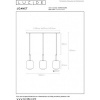 Afbeelding van Lucide JOANET - Hanglamp - 3xE27 - Rookglas