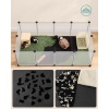 Afbeelding van Buitenren voor kleine dieren met bodemplaten - 143×73×46 cm - wit