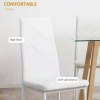 Afbeelding van HOMCOM Eetkamerstoel Kunstleer, Staal - 41L x 50B x 97H cm - Wit