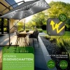 Afbeelding van Tillvex Rechthoekige Aluminium Parasol 330 cm met Afdekking en Windbescherming
