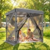 Afbeelding van Outsunny Pop-Up Luifel van Oxfordstof, 185L x 185B x 205H cm - Donkergrijs