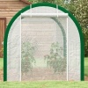 Afbeelding van Outsunny Foliekas 3,58 x 2,1 x 2,1 m met roldeur en raam voor tuin of balkon, wit staal