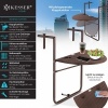 Afbeelding van KESSER® Balkonhangtafel, inklapbaar, balkontafel om op te hangen, balkon, hangtafel, 3-voudig in hoo