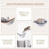 Afbeelding van PawHut Kattenbed met wandplank en pluchen bekleding, bruin MDF