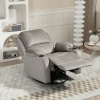 Afbeelding van HOMCOM Relaxstoel van microvezel, schuim - 87L x 95B x 102H cm - Bruin