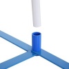 Afbeelding van PawHut Honden slalompalen voor behendigheidstraining met tas - Wit en blauw