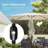 Afbeelding van Outsunny Terrasparasol van polyester en metaal - 289L x 198B x 248H cm - Crème wit