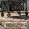 Afbeelding van Outsunny Tuinwagen van staal, polyester - Zwart