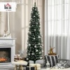 Afbeelding van HOMCOM 6FT Kunstkerstboom met Opvouwbare Zwarte Stand - Groene Decoratie voor Feestdagen