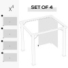 Afbeelding van Outsunny Universele zijwandset met panelen, haken en C-ringen voor pergola's, beige