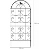 Afbeelding van Outsunny Metalen Rankgitter 50L x 1,3B x 120H cm - Zwart