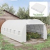 Afbeelding van Outsunny Reservezeil voor broeikas, 6 x 3 x 2 m, waterdicht, met 12 ramen en roldeur