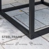 Afbeelding van Outsunny plantenstandaard - staal - 31x31x65 cm - zwart