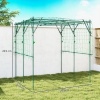 Afbeelding van Outsunny Stalen Rankgitter, 223L x 223B x 223H cm, Groen