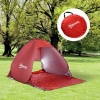 Afbeelding van Outsunny Strandmuschel van polyester, stalen draad - 200L x 150B x 119H cm - Rood