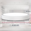 Afbeelding van B.K.Licht Plafondlamp - Wit - Metalen frame - Ø38cm - LED - 4.000K - 3.000Lm - 24W
