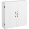Afbeelding van Scandinavische wandkast voor badkamer - 60x60 cm - 2 deuren - matte witte afwerking