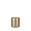 Afbeelding van Qult Farluce Trend Kaarsenhouder crèmegoud 8 cm diameter, 9 cm hoogte, kaarsvorm met theelicht.