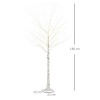 Afbeelding van HOMCOM LED Lichterboom 180 cm met 96 warmwitte LEDs, IP44 voor binnen en buiten, kunstkerstboom