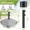 Afbeelding van tillvex® Parasolvoet GRAVIA met wielen en remmen | Vulbaar 37L / 56kg | Weer- en UV-bestendig