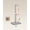 Afbeelding van 85 cm hoge krabpaal met 13 cm dikke stam voor middelgrote en grote katten - duifgrijs