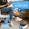 Afbeelding van TRESKO® Draaibare werkkruk met wielen, hoogte verstelbaar, 10 cm kussen, 8 kleuren (bruin)