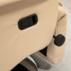 Afbeelding van HOMCOM Relaxstoel van Kunstleer, Staal - Beige 80L x 78B x 109H cm