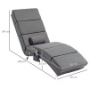 Afbeelding van HOMCOM Relaxstoel met massagefunctie - Elektrische loungestoel met afstandsbediening - Donkergrijs