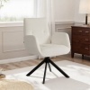 Afbeelding van HOMCOM Accentstoel van Polyester, meerlaags paneel 60x61x88 cm Crèmewit