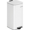 Afbeelding van SONGMICS - 30L Pedaalemmer met Binnenemmer - Soft Close - Wit Metaal