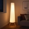Afbeelding van HOMCOM Dimbare LED Staande Lamp met Driepoot in Wit voor Woonkamer en Slaapkamer