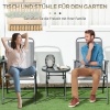 Afbeelding van Outsunny Bistroset voor buiten Metaal, gaasstof 53,5L x 64B x 93H cm Lichtgrijs