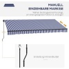 Afbeelding van Outsunny Zonnescherm met handbediening en bevestigingsmateriaal voor diverse oppervlakken