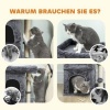 Afbeelding van PawHut Kattenboom Donkergrijs 45x40x66 cm van Spaanplaat en Polyester
