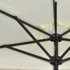 Afbeelding van Outsunny halfronde parasol - 270 x 135 x 240 cm - met LED - beige