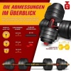 Afbeelding van RE:SPORT 2-in-1 Halters Set 40kg | Verstelbare Dumbbell & Barbell met Stervergrendelingen