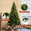 Afbeelding van HOMCOM Kerstboom PET, Metaal Ø90 x 210H cm Groen