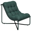 Afbeelding van Outsunny Tuinstoel met Kussen, Ademend Slingmateriaal, Stalen Frame, Donkergroen