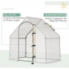 Afbeelding van Outsunny Stalen en kunststof kas - 180L x 100B x 168H cm - Wit