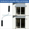 Afbeelding van Outsunny Klemzonwering met handkruk, hoogteverstelbaar 200 cm, Groen/Wit