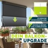 Afbeelding van tillvex® Verticale zonwering 200 x 250 cm, waterdicht, voor binnen en buiten, met handslinger