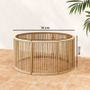 Afbeelding van Outsunny Rattan koffietafel - PE-rattan, gehard glas - Ø70 x 33H cm - Bruin