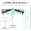 Afbeelding van Outsunny Staande knikarm tuinluifel 3,95 x 2,94 m met zwengel