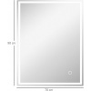 Afbeelding van HOMCOM badkamerspiegel - gehard glas - 90×70×4 cm - zilverkleurig